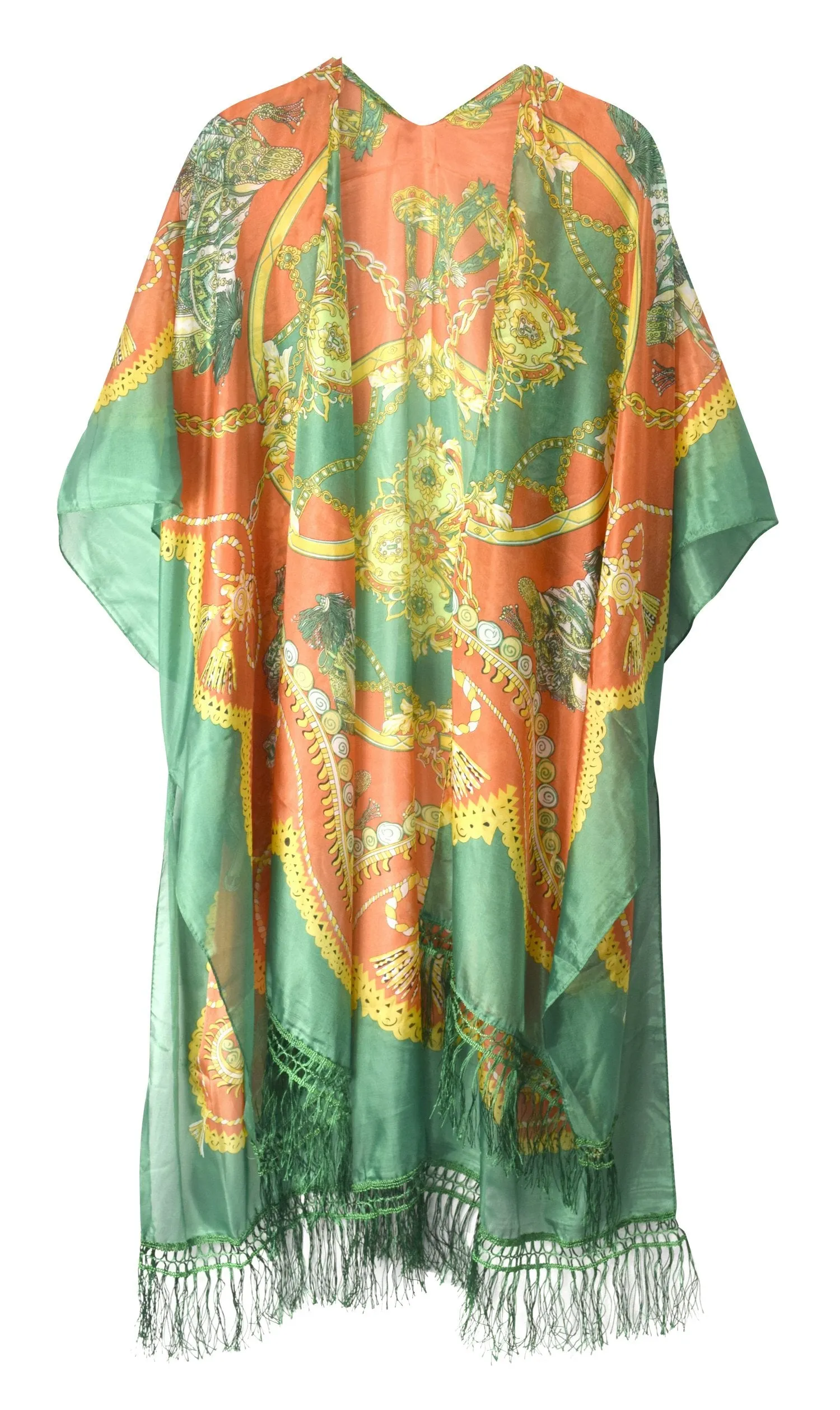 Womens Vintage Kimono Robe Lightweight Cardigan Summer Poncho